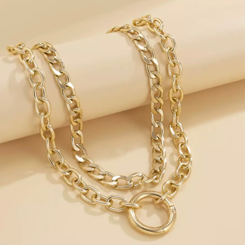 Miami Cuban Chunky Chain Necklace Set - Picture 4 of 6